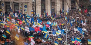 Pro-westliche Demonstranten in Kiew im Dezember 2013. / Bild: Nessa Gnatoush; CC BY 2.0