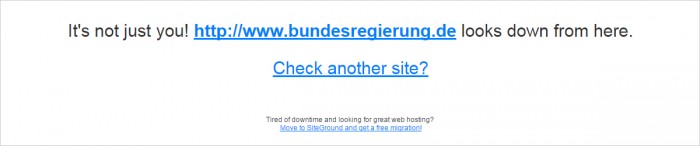 Online-Prüfung um 20.18 Uhr, www.isup.me/http://www.bundesregierung.de
