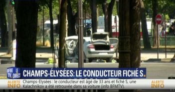 Champs-Elysées: Bewaffneter Fahrer rast in Polizeiauto