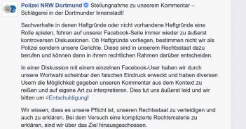 Ausreiseempfehlung an Bürger: Polizei Dortmund entschuldigt sich launisch