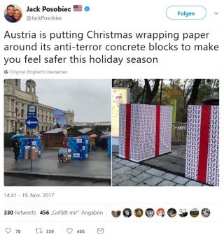 weihnachtsmarkt Merkellego Betonstopper Terror Geschenkpapier