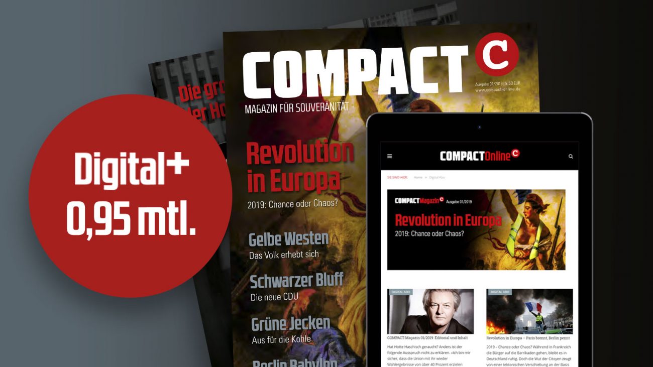 Digital-Abo: COMPACT lesen, bevor es gedruckt ist COMPACT - Jetzt den Digital-Pass holen – für Smartphone und Tablet