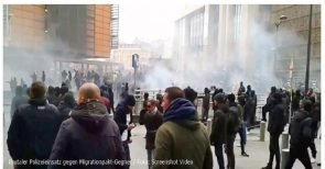 Brüssel: Brutale Polizeigewalt gegen Migrationspakt-Demonstranten