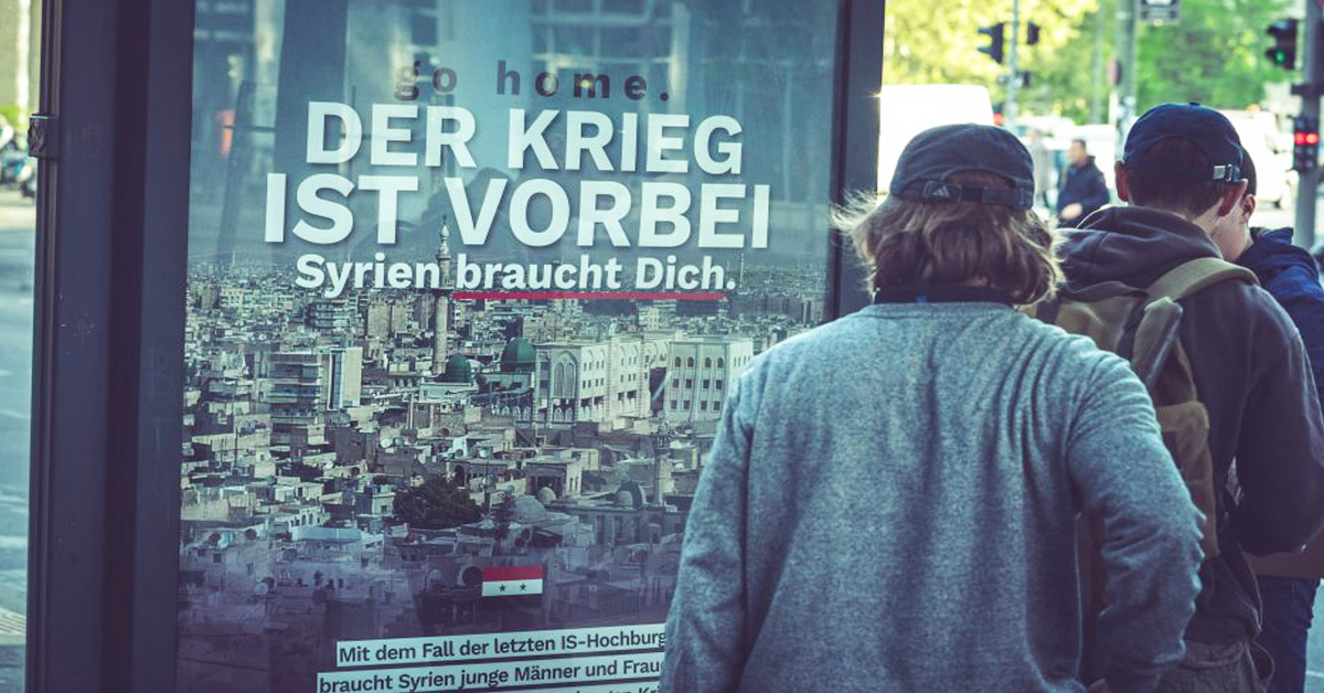 „Geht nach Hause“ Plakatkampagne der Identitären fordert