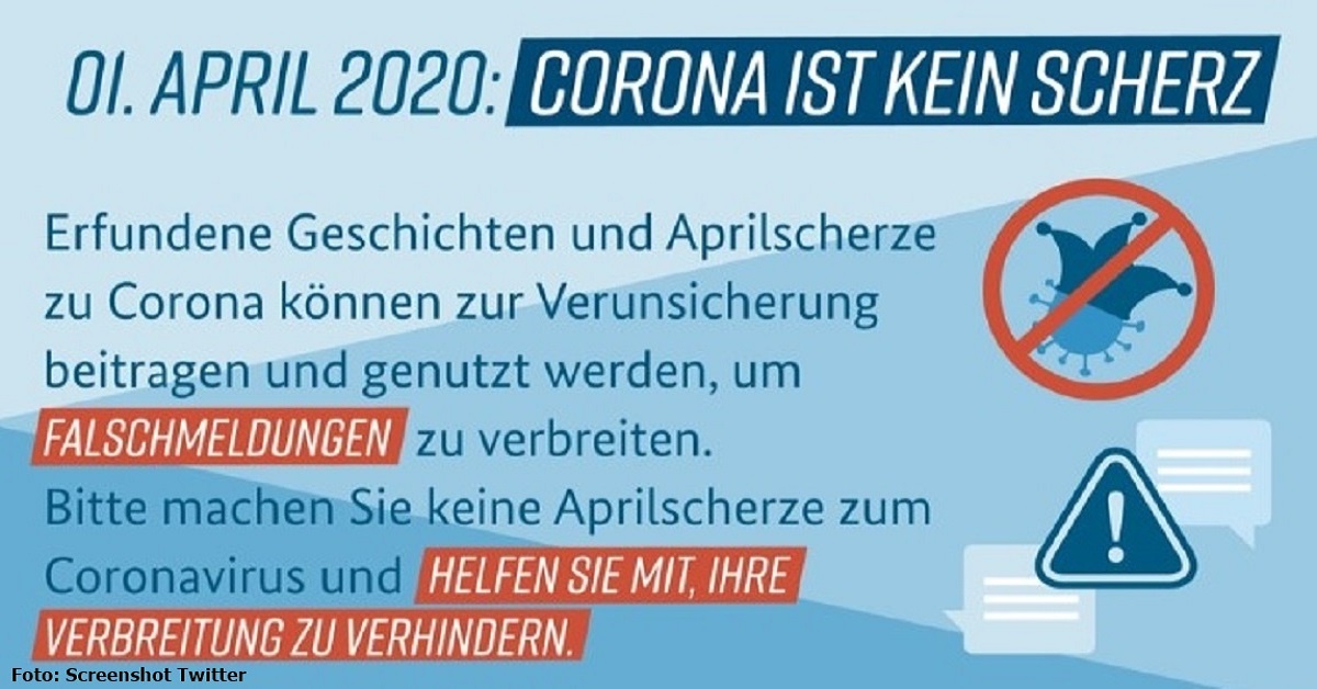 April, April? In Zeiten von Corona ist auch Humor verboten – Bis zu fünf Jahre Knast!