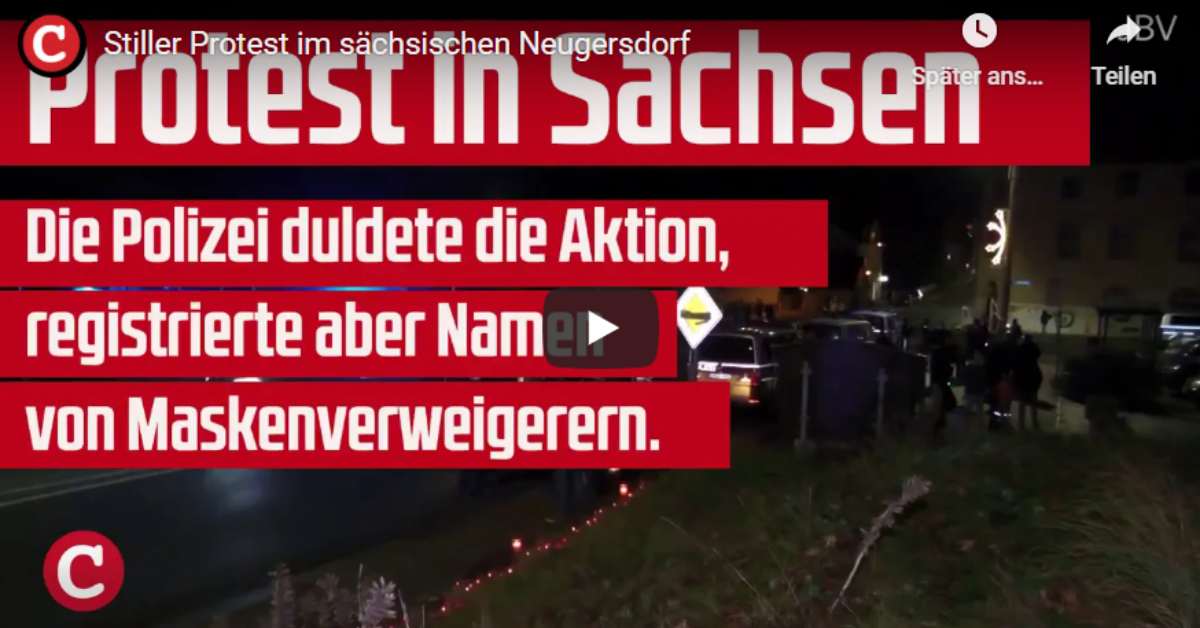 Stiller Protest im sächsischen Neugersdorf (Video)