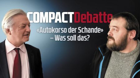 „Autokorso der Schande“: COMPACT.Debatte mit Mitorganisator René H. – Jetzt auf Sendung!