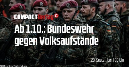 Ab 1. Oktober: Bundeswehr gegen Volksaufstände