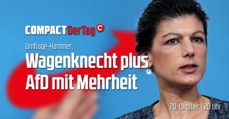 Umfrage-Hammer: Wagenknecht plus AfD mit Mehrheit