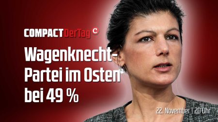 Wagenknecht-Partei im Osten bei 49% Wagenknecht-Partei im Osten bei 49%