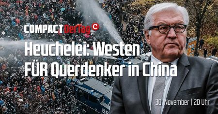 Heuchelei: Westen FÜR Querdenker in China Heuchelei: Westen FÜR Querdenker in China