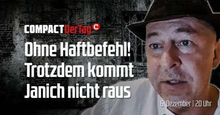 Ohne Haftbefehl! Trotzdem kommt Janich nicht raus