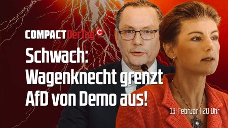 Schwach: Wagenknecht grenzt AfD von Demo aus