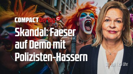 Skandal: Faeser auf Demo mit Polizisten-Hassern