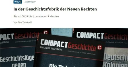 „Die Welt“: COMPACT als „rechte Geschichtsfabrik“