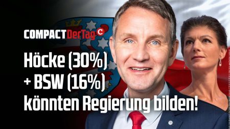 Höcke (30%) + BSW (16%) könnten Regierung bilden!