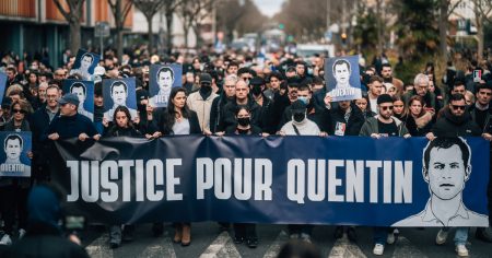 Antifa-Terror: Tausende erinnern in Lyon an Quentin